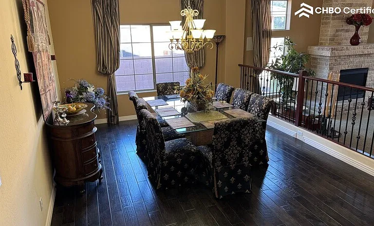Formal dining room with seating for 8