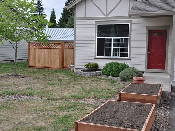 Two raised garden beds
