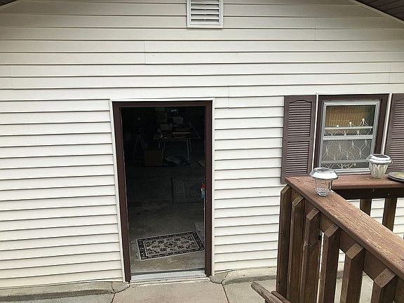 West entrance to garage 