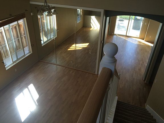 From stairs looking down at floor