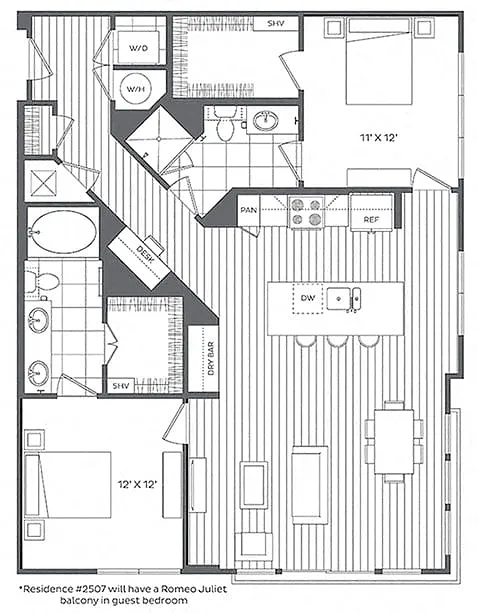 Floor plan 2J