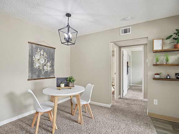 One bedroom model dining area