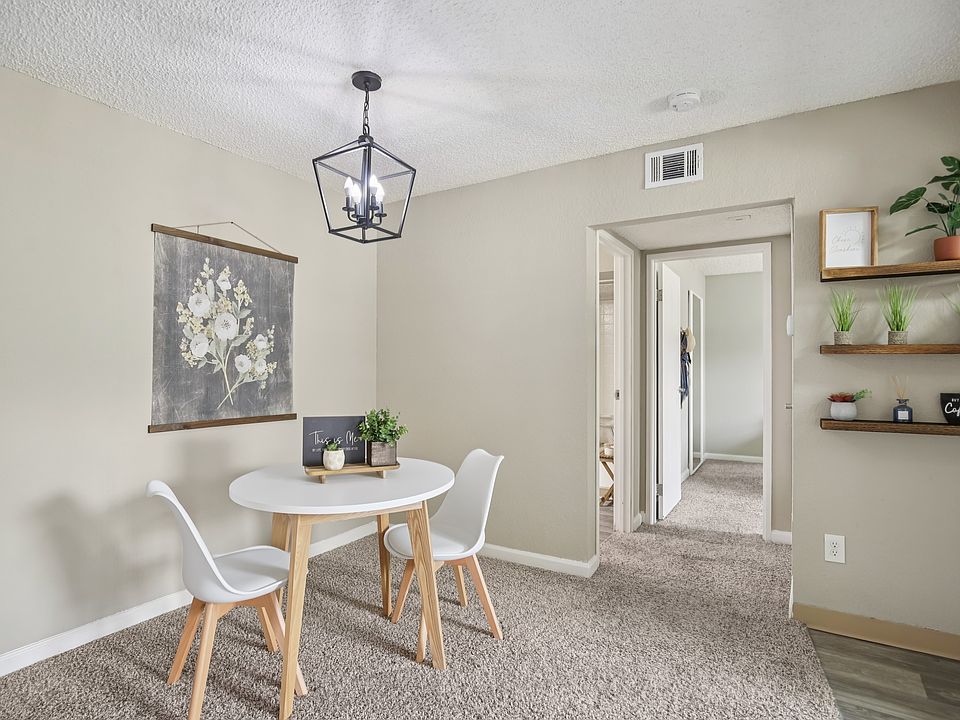 One bedroom model dining area