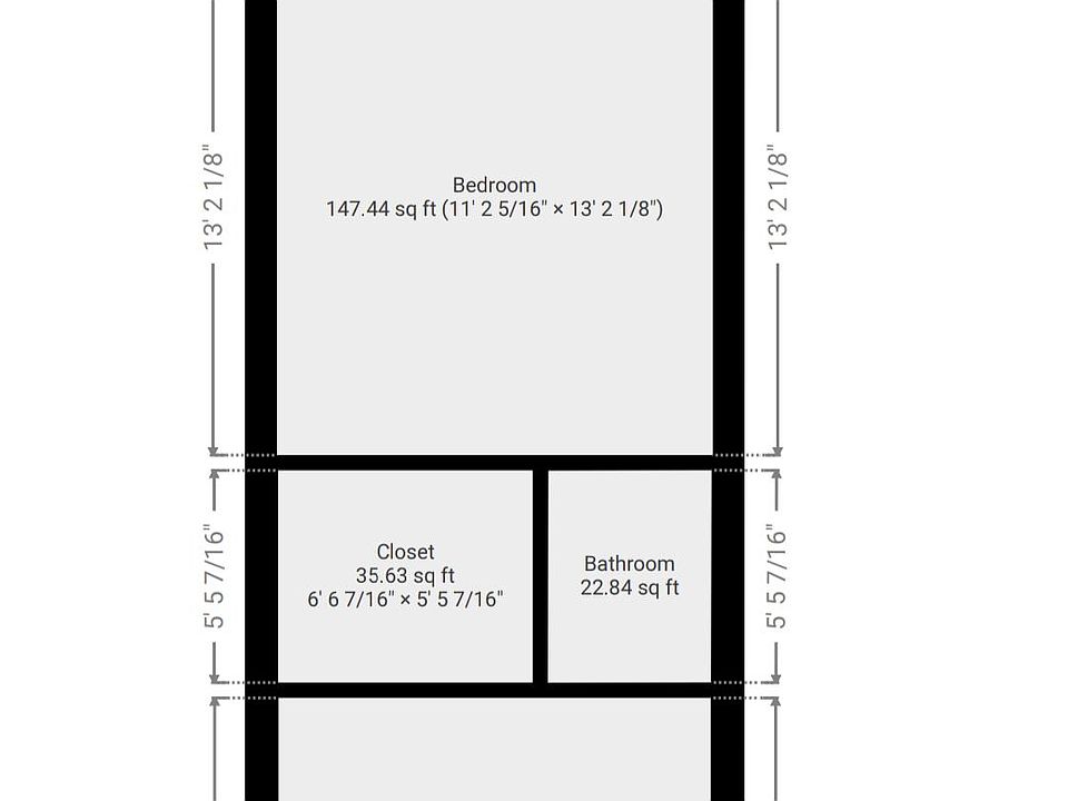 Floor plan, Shotgun Style (not to scale)