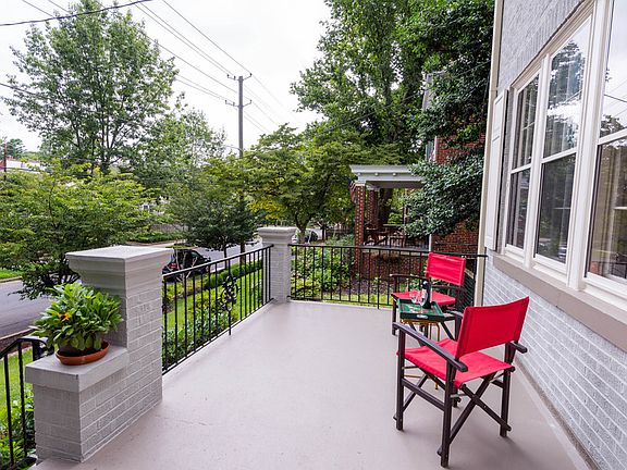 Wide and welcoming front porch