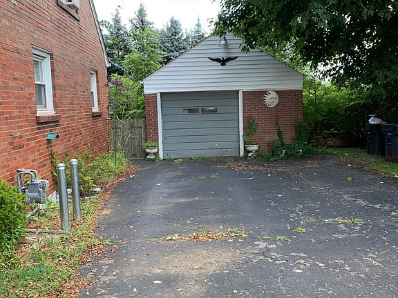 Paved driveway and garage
