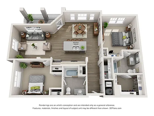 Floor plan Two Bedroom