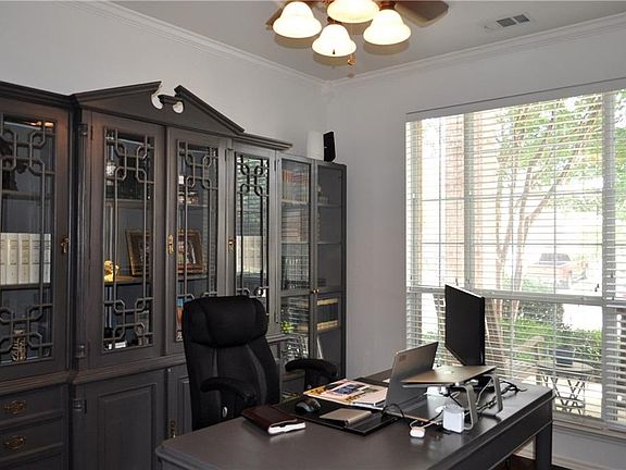 Your office- study has a gorgeous view out front.