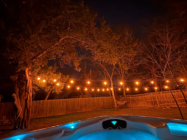 A quiet neighborhood is nice for a night time dip.