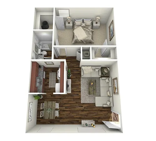 Floor plan 1Bed 1Bath