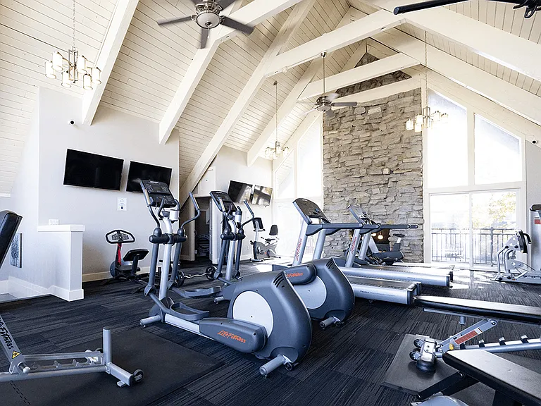 Fitness Center with Strength and Cardio Equipment