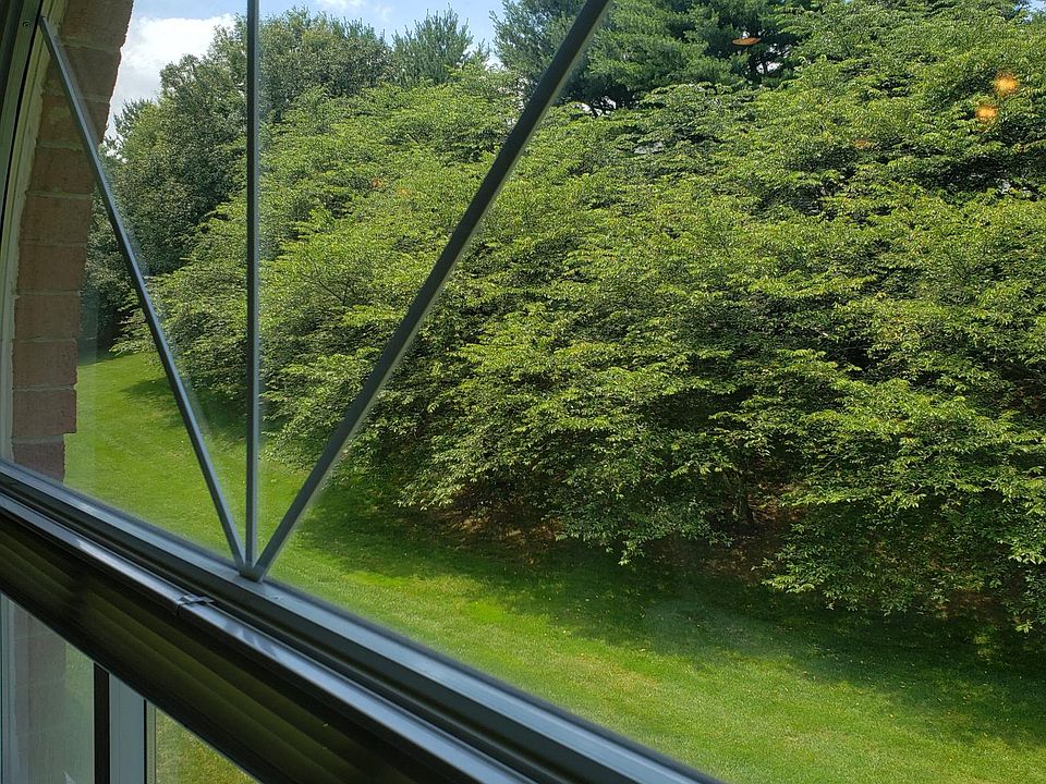 balcony faces a huge backyard.