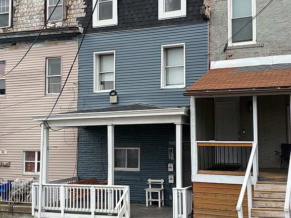 New roof and blue siding.