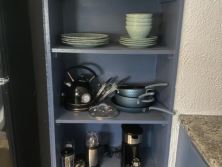 kitchen is fully stocked