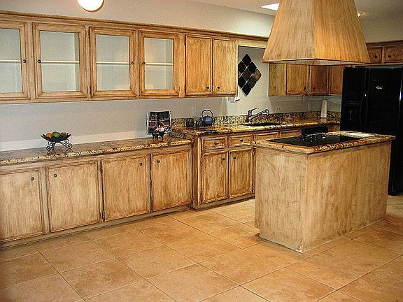 TERRAZO TILE IN KITCHEN WITH TONS OF CABINETS!