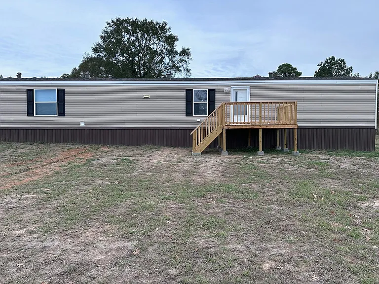 Front of mobile home