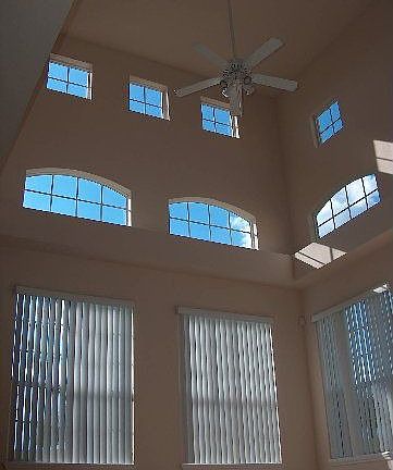 Living area 18ft ceilings