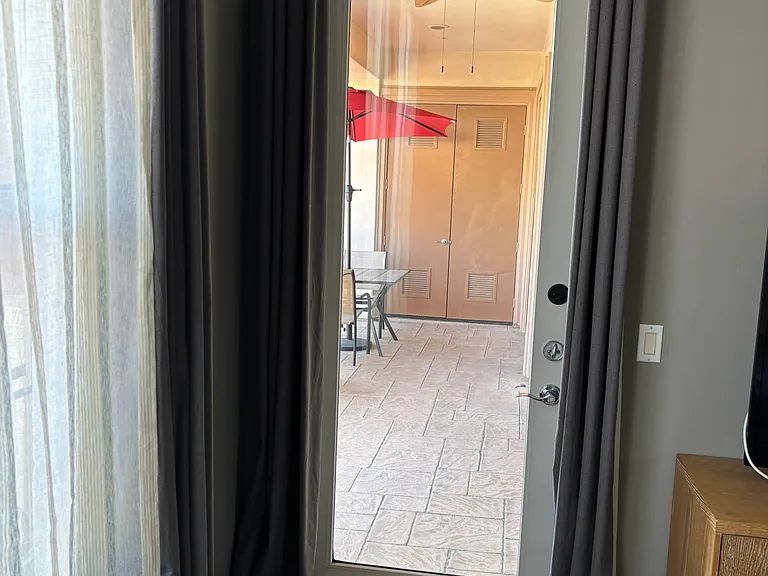 View and access from bedroom to balcony
