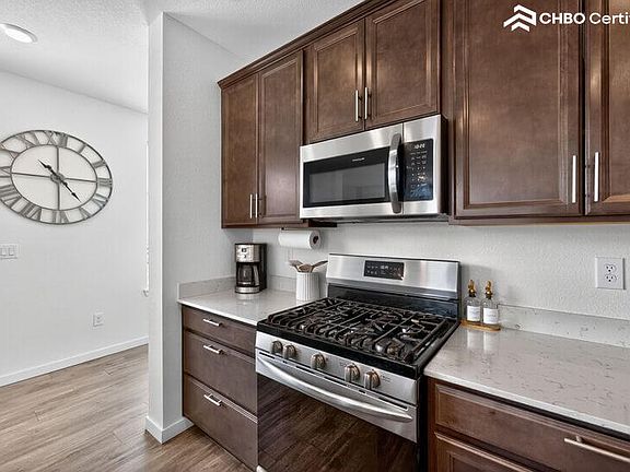 Modern kitchen with stainless steel appliances