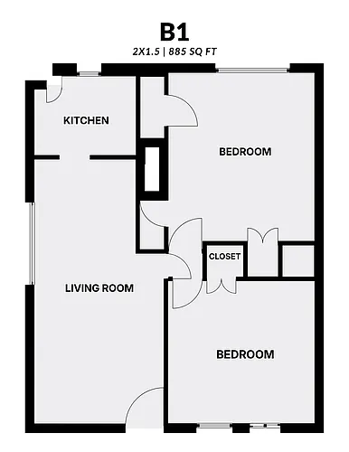 Floor plan 2X15