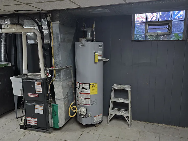 Basement, mechanical room.