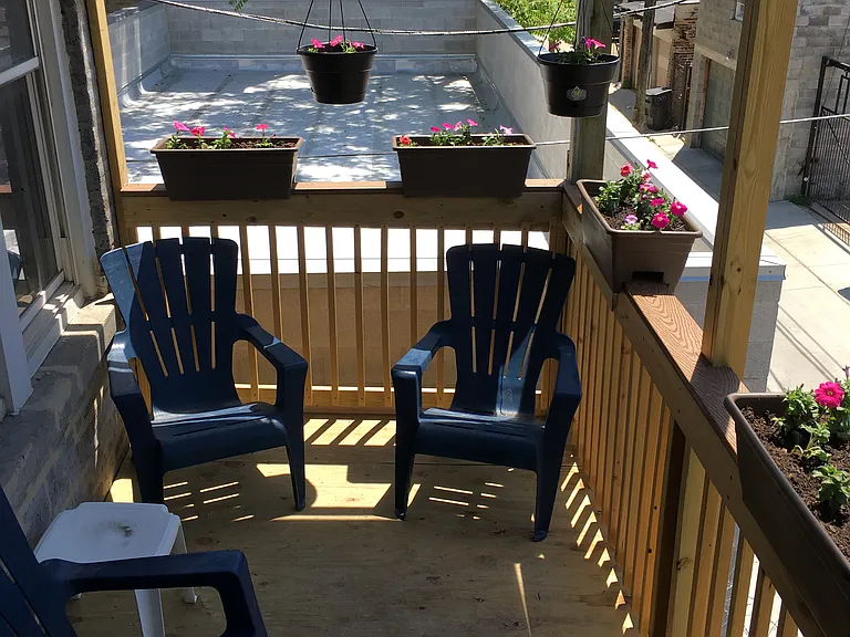 Outdoor area outside kitchen door