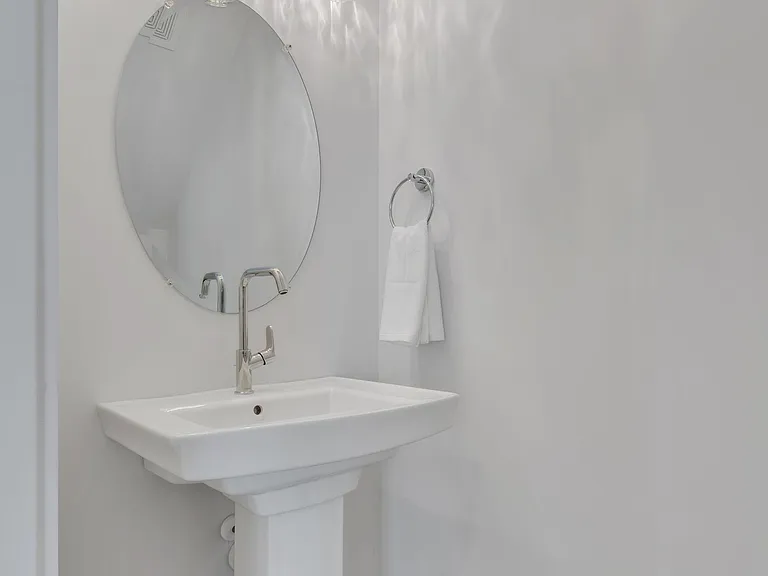 Half bath off kitchen.