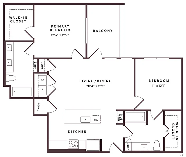 Floor plan B3