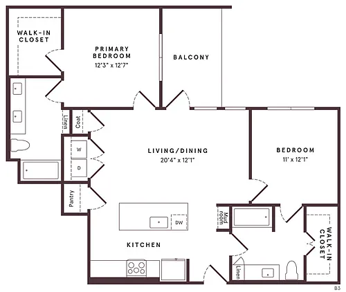 Floor plan B3