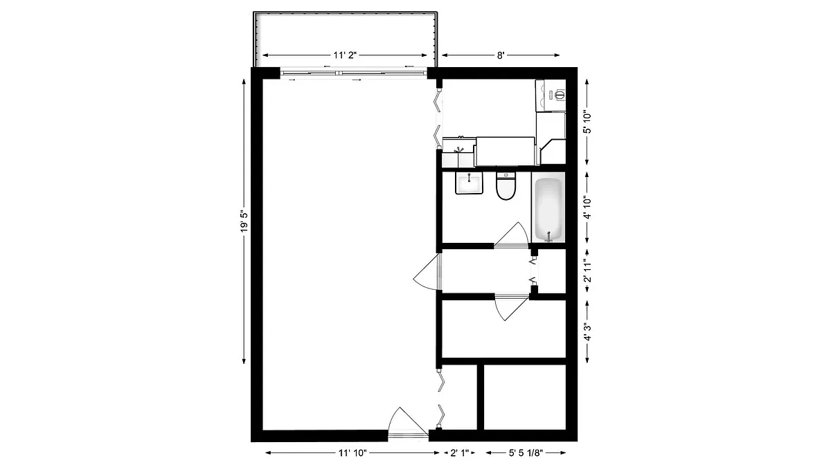 Floor plan Efficiency - Studio