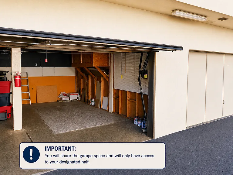 Private garage included, offering secure parking and additional storage potential.