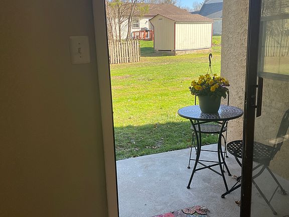 Patio with storage area