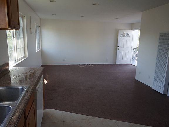 Open living and dining area