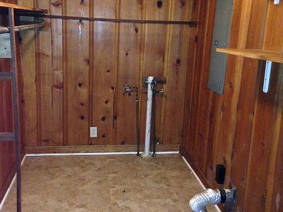 Large walk-in closet with laundry hook-ups