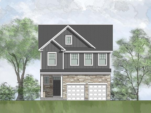 stone and board and batten home
