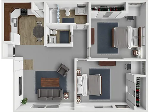 Floor plan 2 bed 1.5 bath