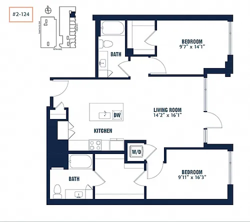 Floor plan Quin 2 Bedroom C8