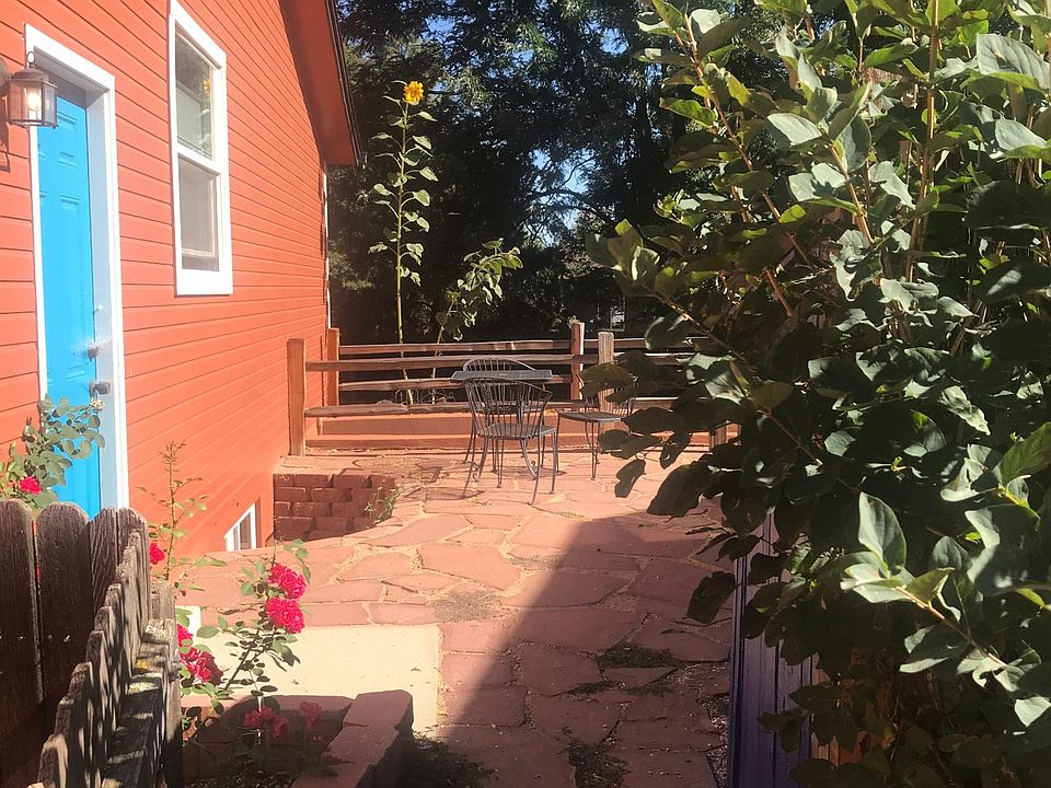 Gate entrance into Flagstone patio.
