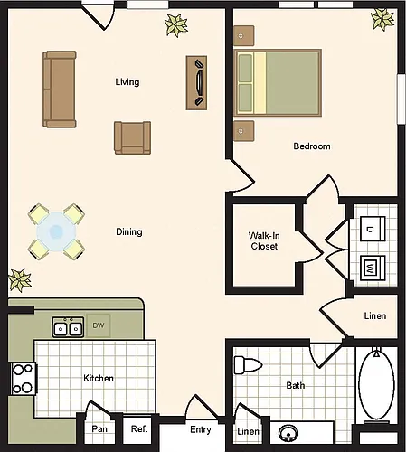 Floor plan 1B