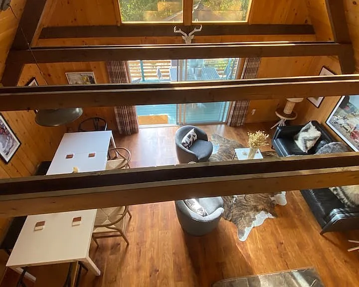 view down from loft