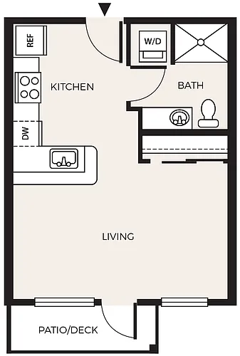 Floor plan Studio 1 Bath S5