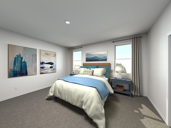 Rendering of the Lotus Floorplan Primary Bedroom.