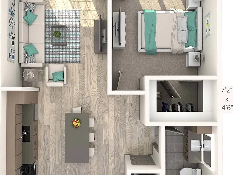 1 BR 1 Bath 1 BR 1 Bath