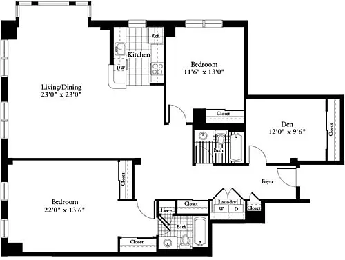 Floor plan 2 Bedrooms MM
