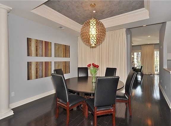 Dining Room with Coffered Ceiling