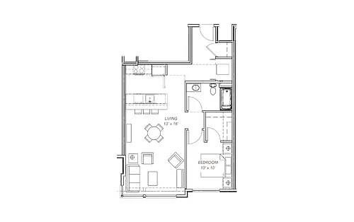 Floor plan GLV - 1x1 - B3