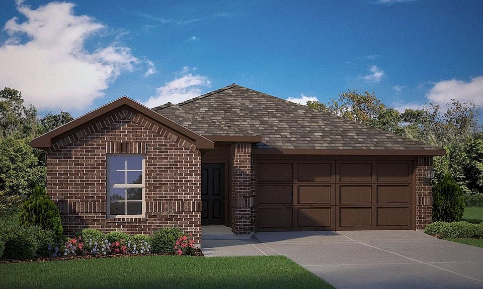 Front Elevation - D.R. Horton''s Caden floor plan elevation A-All Home and community information, including pricing, included features, terms, availability and amenities, are subject to change at any time without notice or obligation. All Drawings, pictures, photographs, video, square footages, floor plans, elevations, features, colors and sizes are approximate for illustration purposes only and will vary from the homes as built.