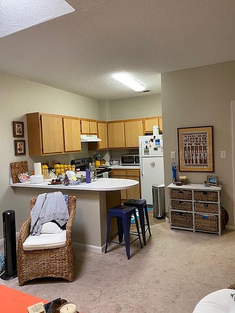 Kitchen with enough room for bar seating