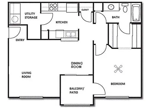 Floor plan 1X1