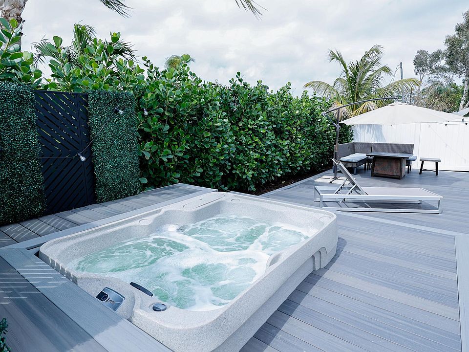 After a long day, take a dip in the soothing hot tub.